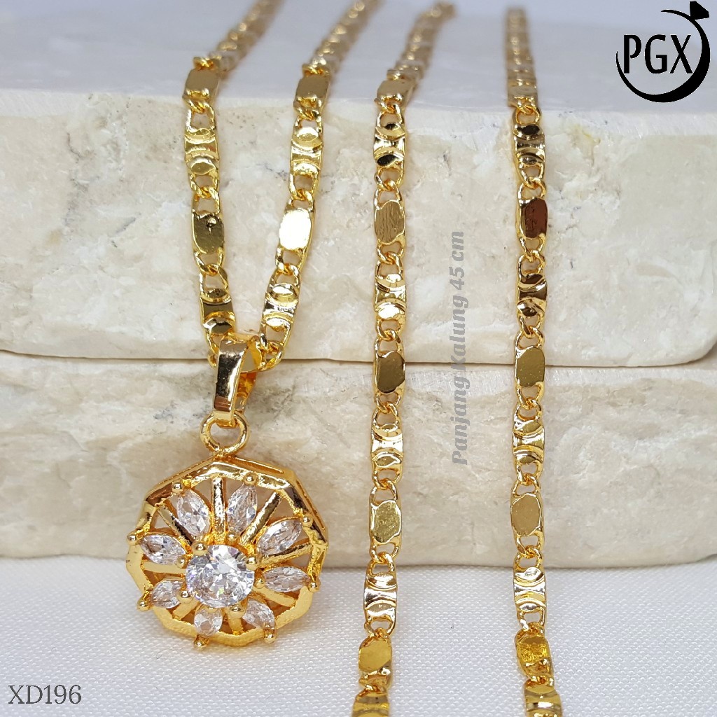 PGX Kalung Wanita Xuping Aksesoris Fashion Perhiasan Lapis Emas XD196