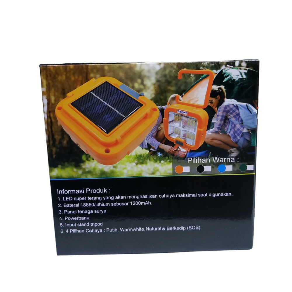 lampu led emergency tenaga surya 20w mitsuyama ms-511