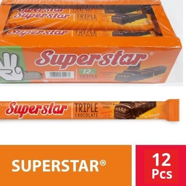

Promo besar--Superstar Triple Chocolate Wafer Per Box [12 pcs x 18g]