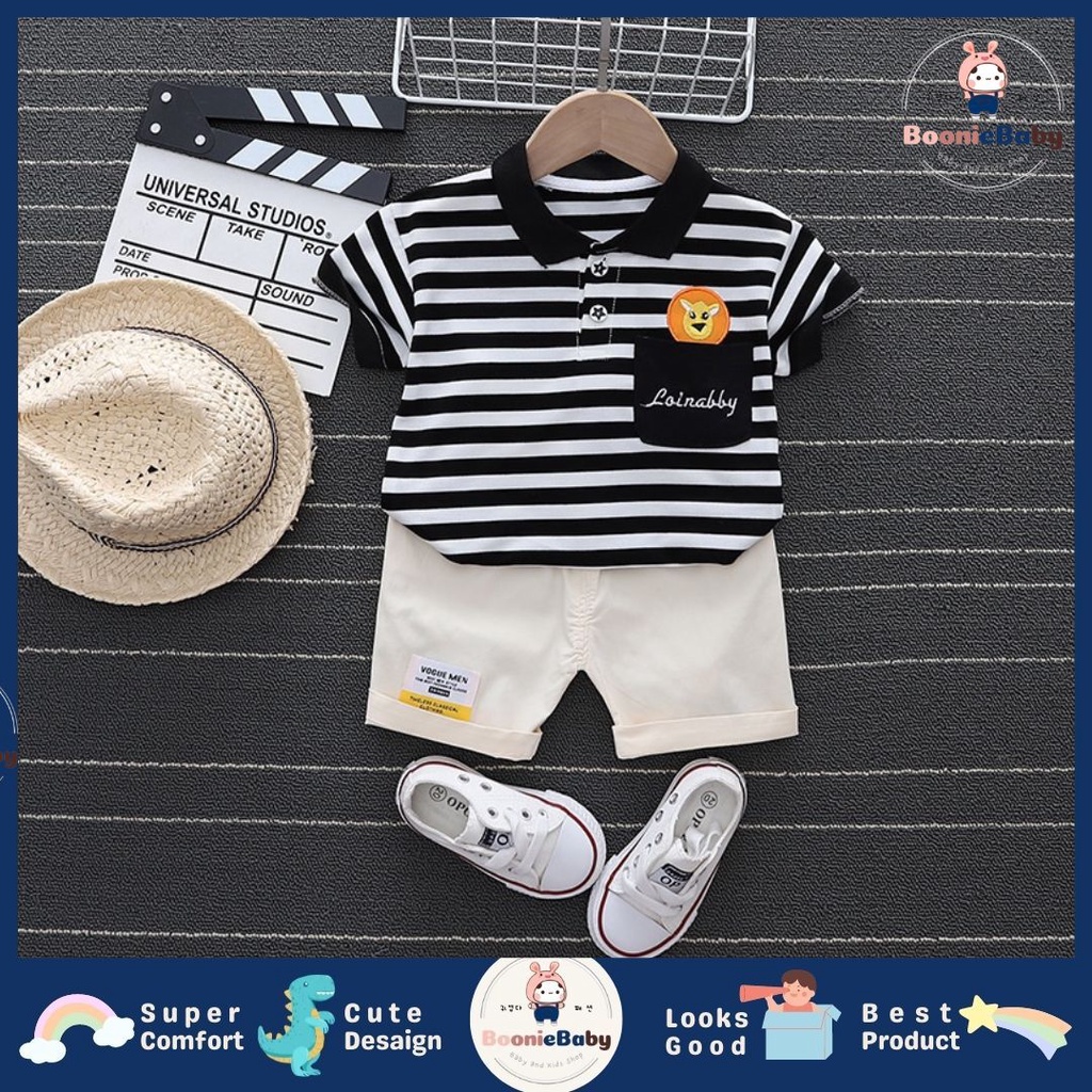 boonie SET WANGKI LIONS EBV Setelan Kaos Anak Bayi Laki-laki Pendek 6bulan - 4tahun