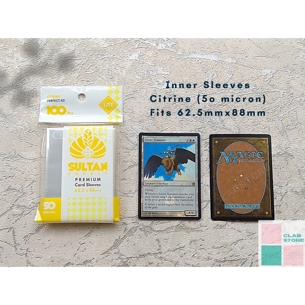 Sultan Sleeve Citrine Inner Onyx Djinn TCG Pokemon MTG mirip Ultra Pro