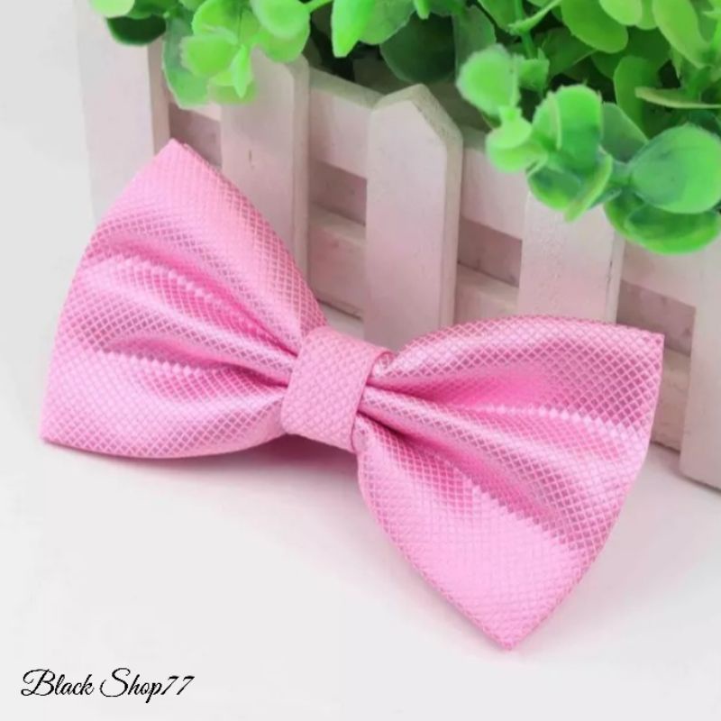 Dasi Kupu Kupu Motif Bintik Pink Muda Premium Elegance