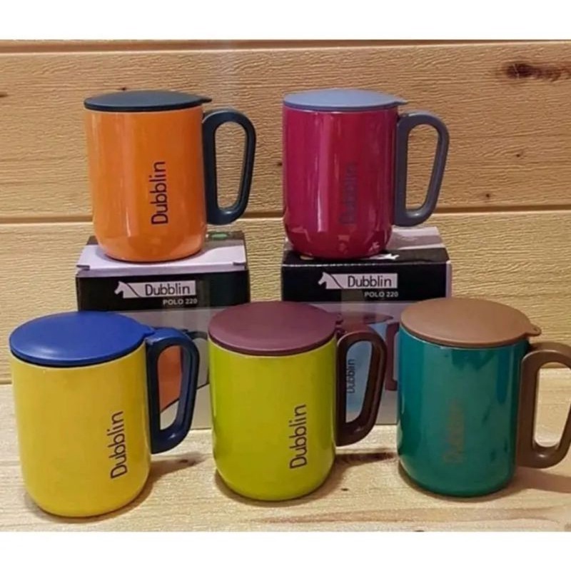 Mug Gelas Cangkir Tahan Panas DUBBLIN 220ml Stainless