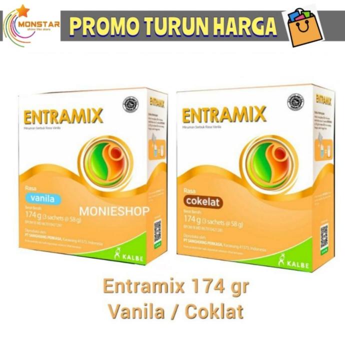 

[ COD ] Entramix 185 gr Vanila coklat Susu lansia Entramix