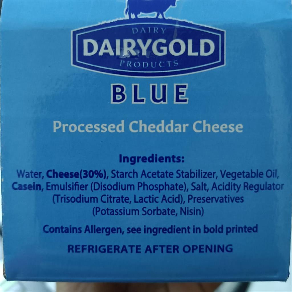 Keju / Cheese Cheddar DairyGold / Dairy Gold Blue 2 KG Keju Parut Enak Halal