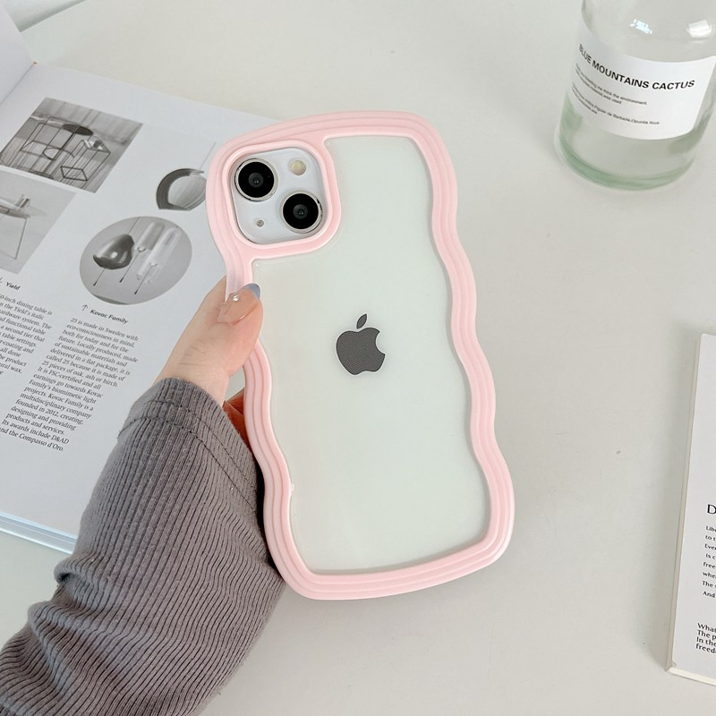 Soft Case Pelindung Lensa Bumper Bahan Silikon Bening Gelombang Untuk iPhone 11 12 Pro max 11pro max 12pro max ip 11 ip 12