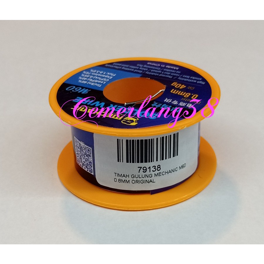 Timah Solder Wire Kawat Solder 0.8 /Timah Gulung Mechanic M60 Original