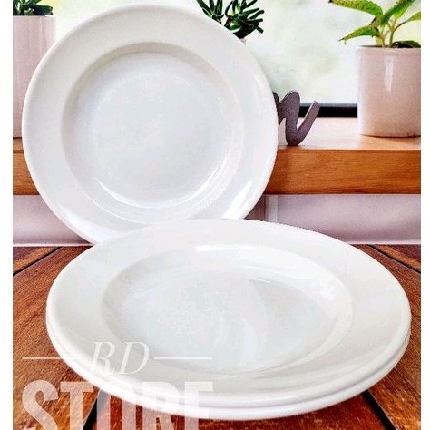 PROMO 3.PIRING MAKAN POLOS BAHAN MELAMINE WARE TEBAL DAN ANTI PANAS