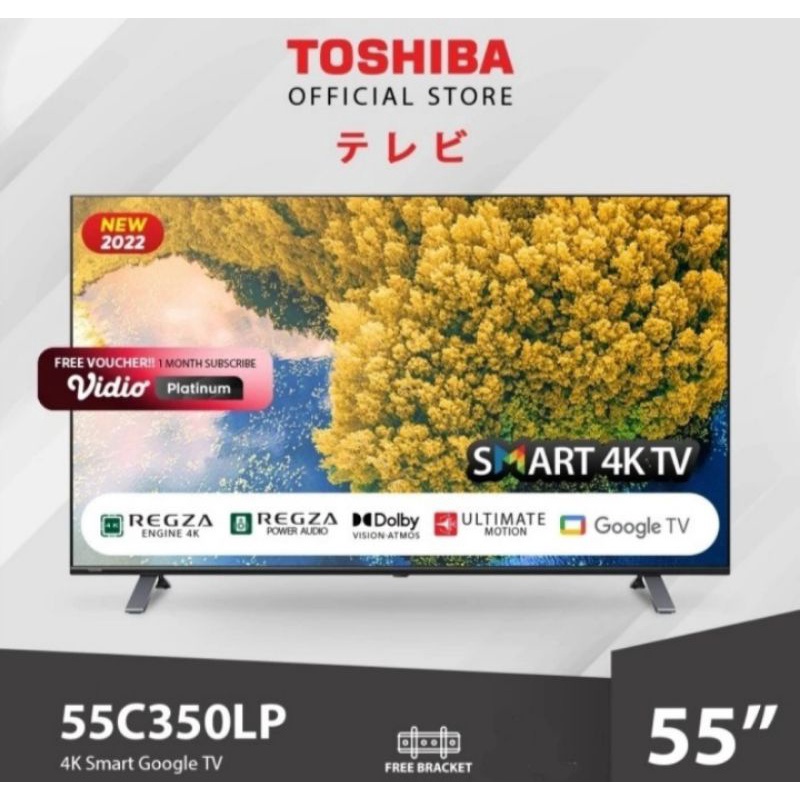 LED Smart 4K Google TV 55" Toshiba 55C350LP | 55 inch digital 55C350