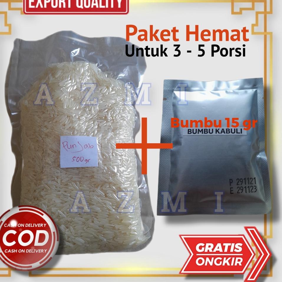 

Terdepan--Paket Beras Basmati 500gr dan Bumbu Nasi Kebuli, Kabsah, Mandhi, Biryani 15gr Paket Hemat untuk 3-5 porsi