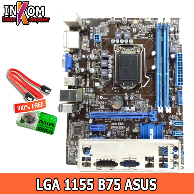 Mainboard Motherboard Mobo Intel LGA 1155 B75 Asus