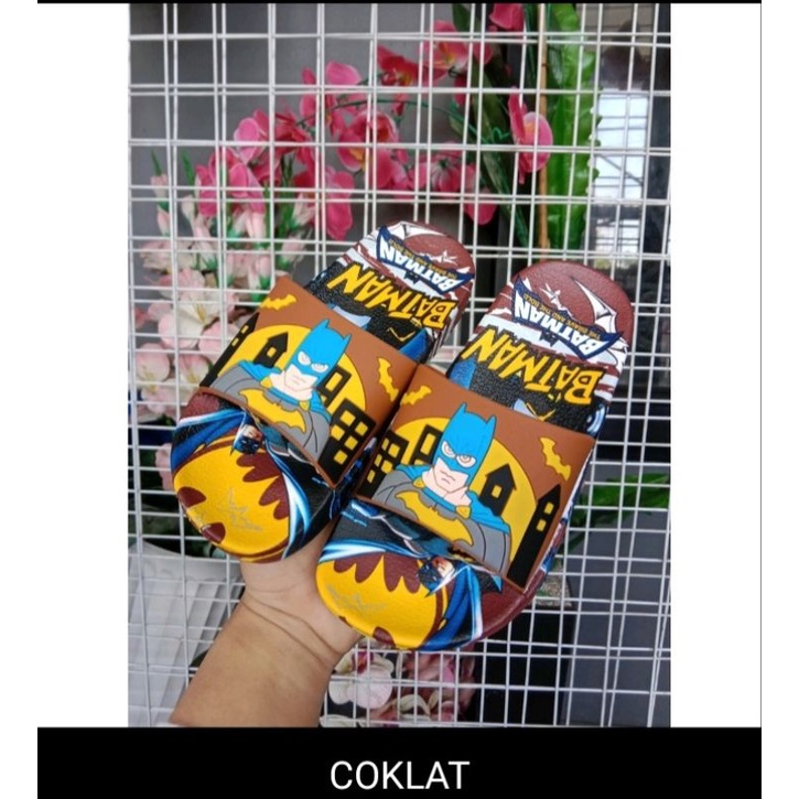 Sandal Selop anak karakter BATMAN S-6088-x1 size 24-35/ sandal anak laki-laki