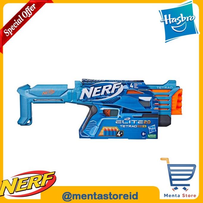 Nerf Tetrad Elite 2.0 Qs4 Blaster Shotgun Original Hasbro Gun Toys