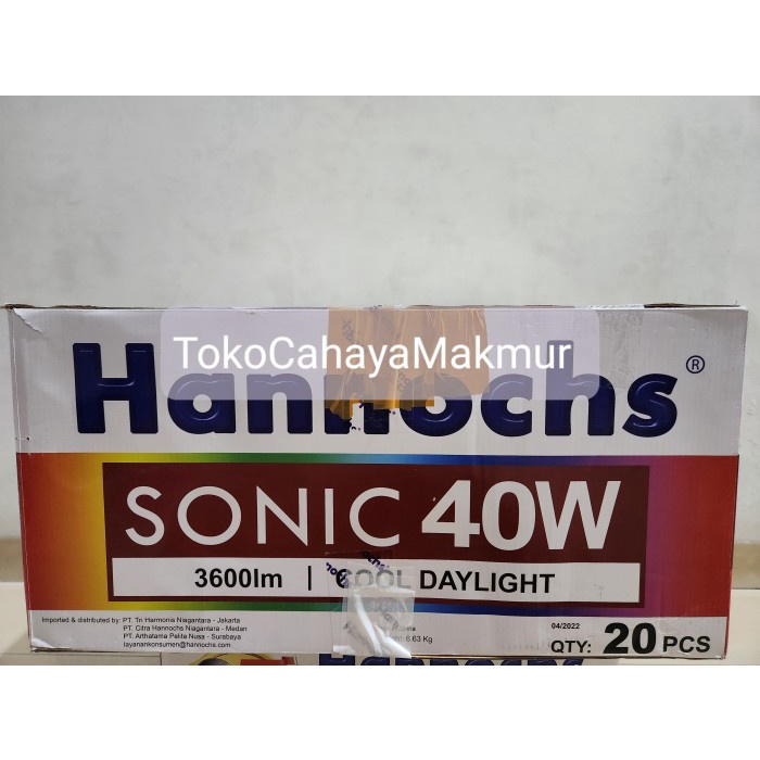 Lampu Bohlam LED Sonic 40w 40watt Hannochs Cahaya Putih 1 DUS 20Pcs