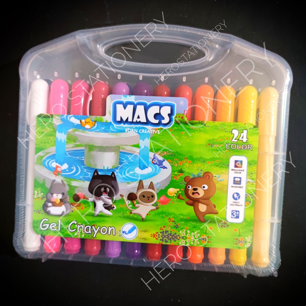 

MACS silky crayon krayon halus 24 warna