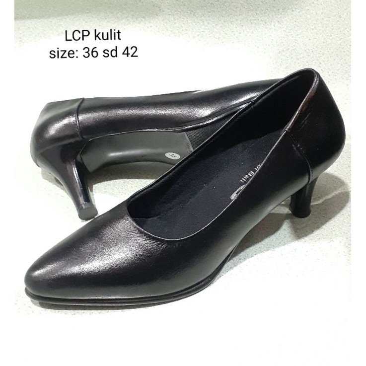 sepatu pantofel wanita kulit model terbaru LCP/sepatu wanita hak tinggi 7cm