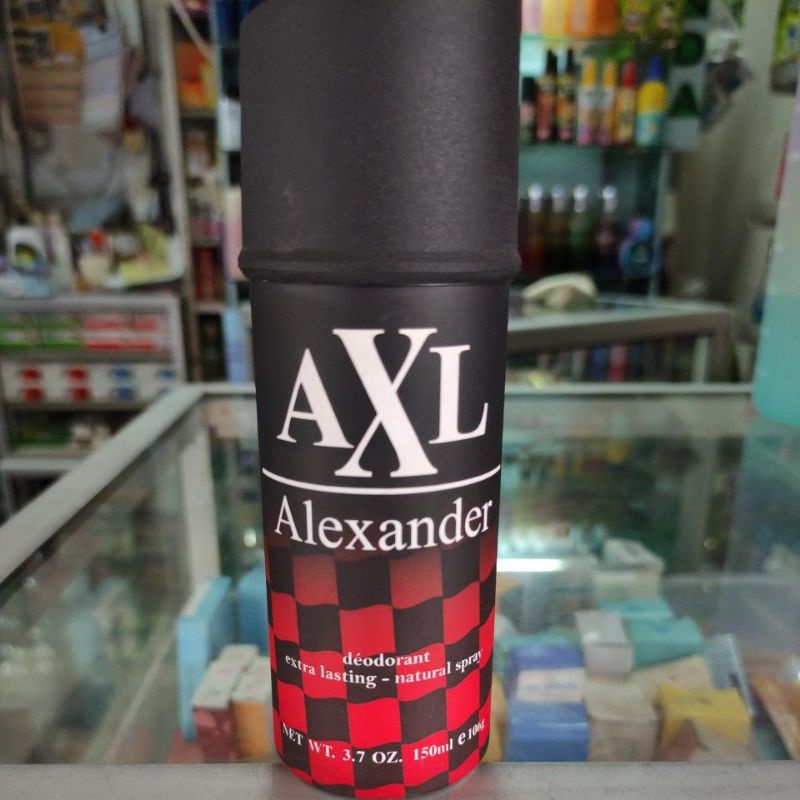 AXL Alexander Deodorant Spray Quantum merah 150 ml