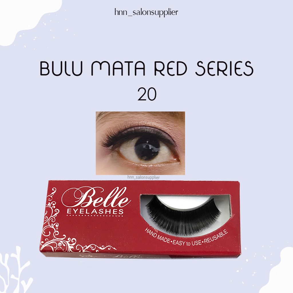 20 Bulu Mata Palsu Handmade Fake Eyelash Eye Lashes Lash Artifivial Belle Eyelashes