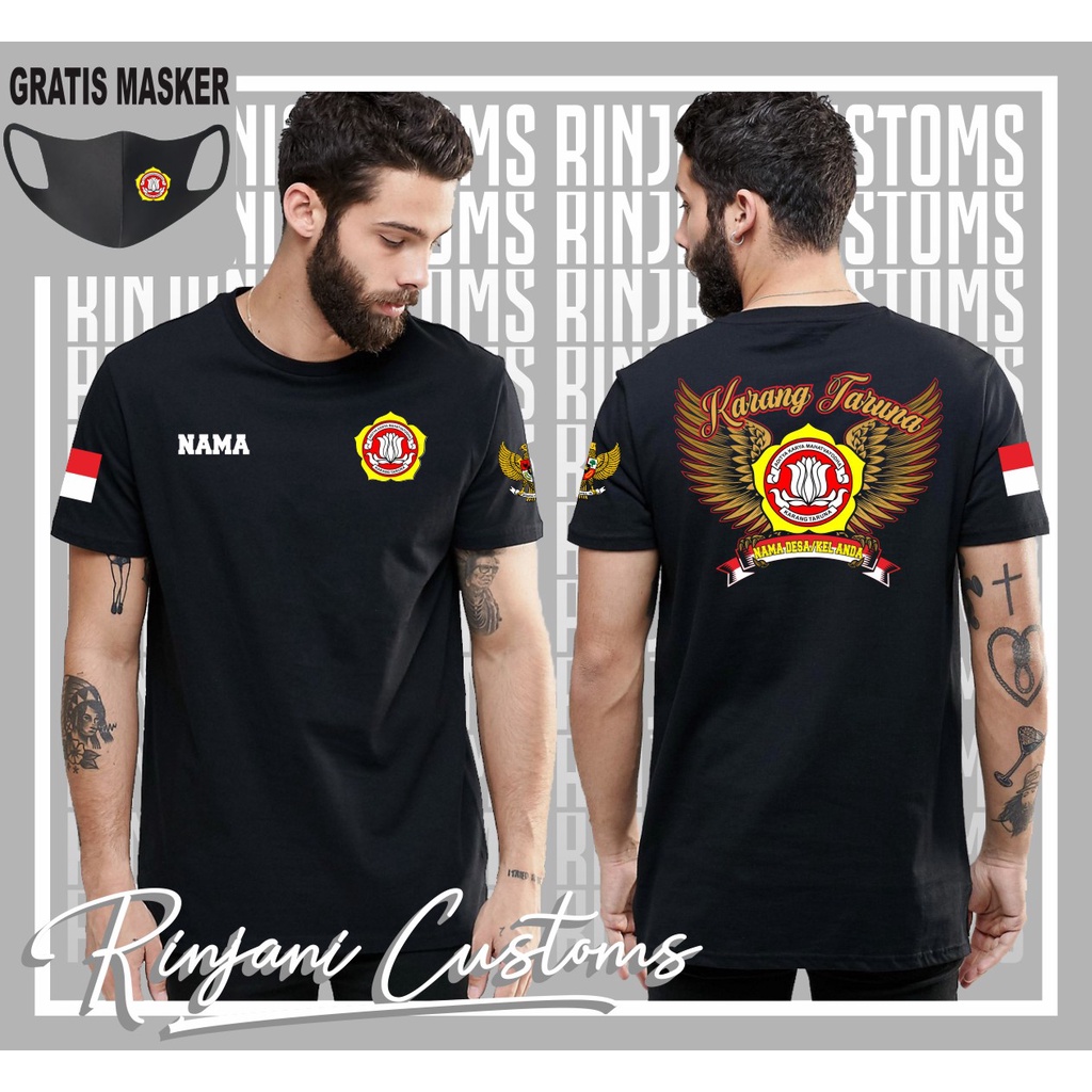 Kaos Karang taruna desa.kaos  karang taruna terbaru.free masker