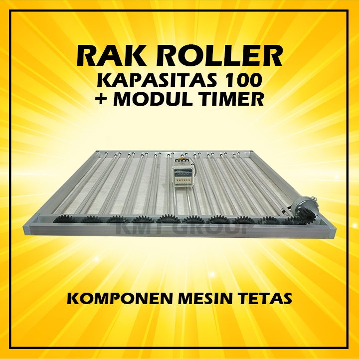 Paket Pemutar Otomatis Rak Roller kap. 100 untuk Mesin Tetas Telur