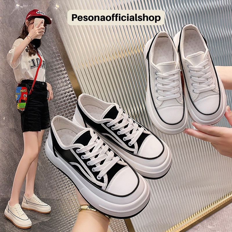 COD POS 1003 Sepatu Sneakers Kanvas Wanita Sepatu Casual Kekinian