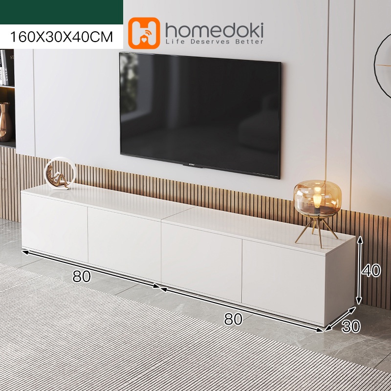 Homedoki Meja Tv Rak / Meja Tv Minimalis / Meja TV Minimalis Kabinet / TV Stand Cabinet / Lemari TV Minimalis / MEJA TV / lemari lantai / kabinet putih