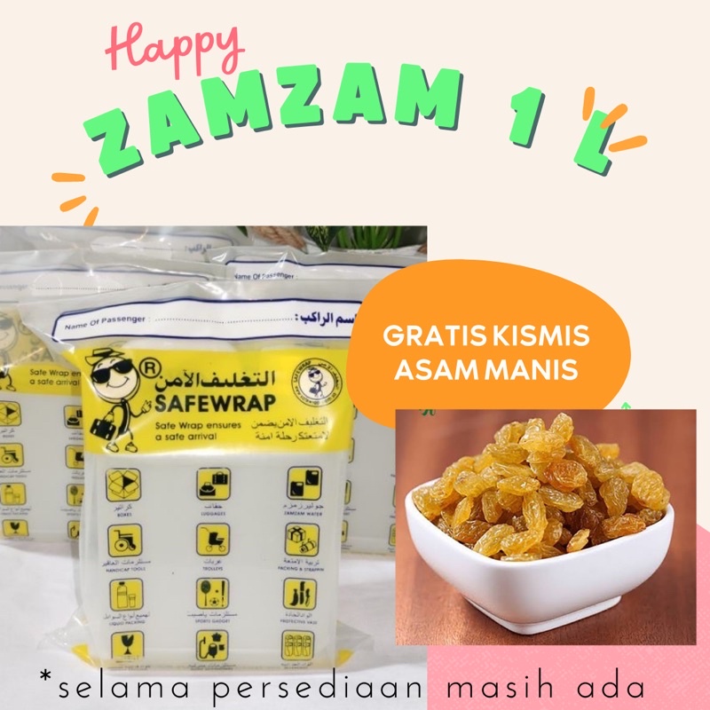 

ZAMZAM 1 liter Harga Grosir Free Kismis
