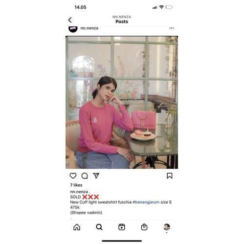 pl vgc cuff light sweetshirt size S benang jarum