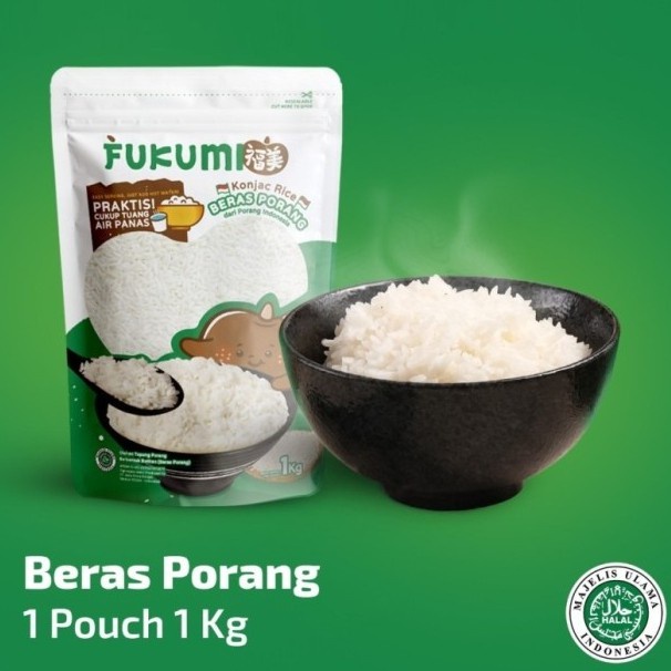 

Fukumi Beras Porang Pouch 1kg | Instan Konjac Rice - Mudah & Praktis