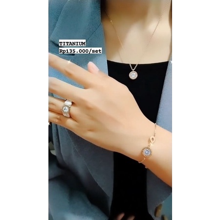 Set Titan. xuping titanium tembaga lapis mas medan