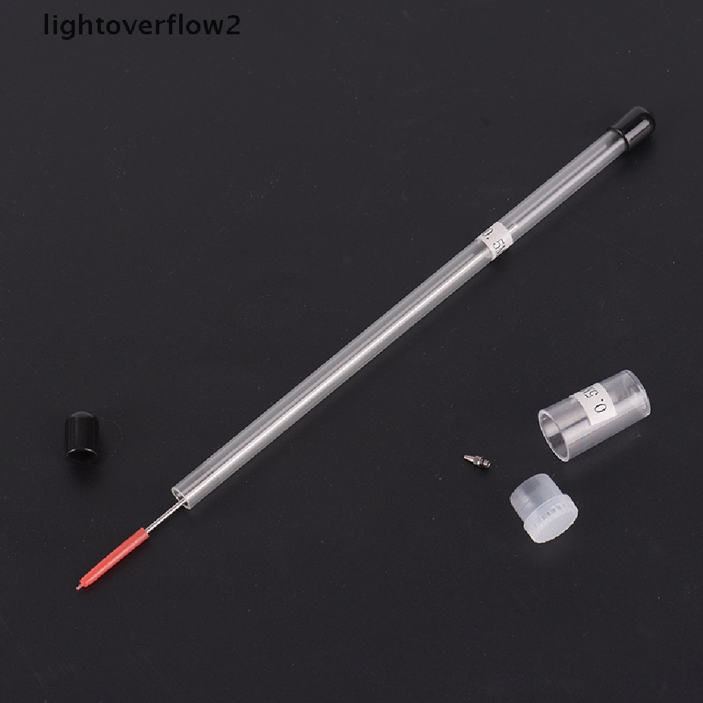 (lightoverflow2) 1pc nozzle Airbrush Pengganti 0.2 / 0.3 / 0.5mm + Jarum