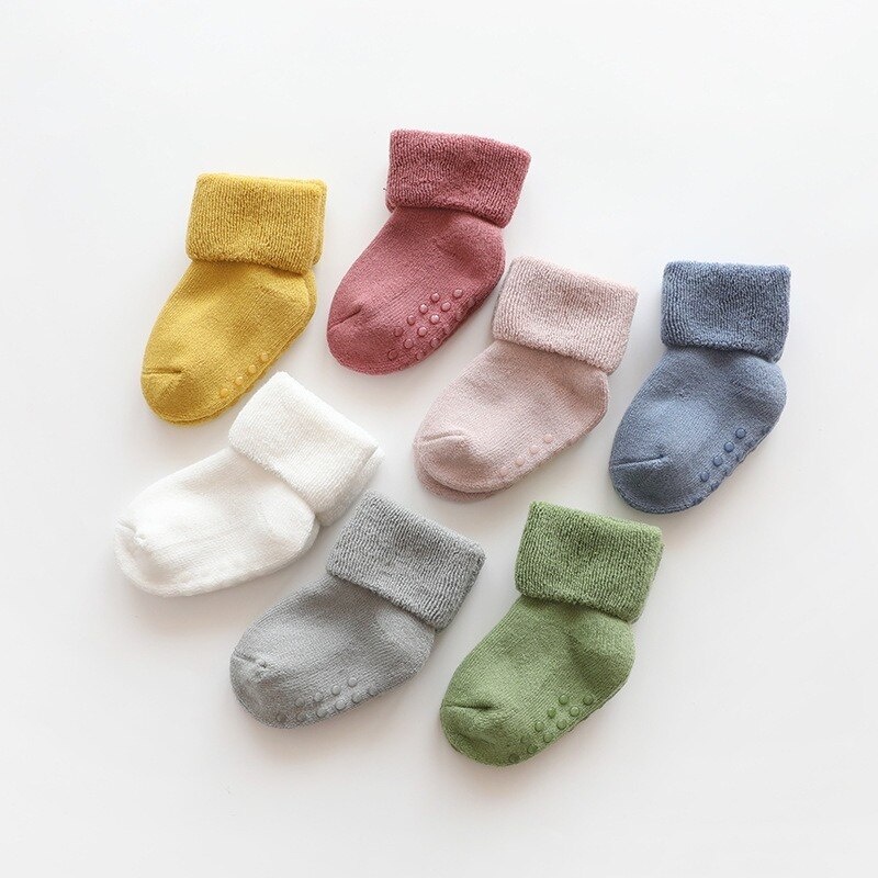 READY!!! kaos kaki baby lucu usia 0-12 bulan import premium banyak warna / kaos kaki anak unisex model POLOS / brownieground