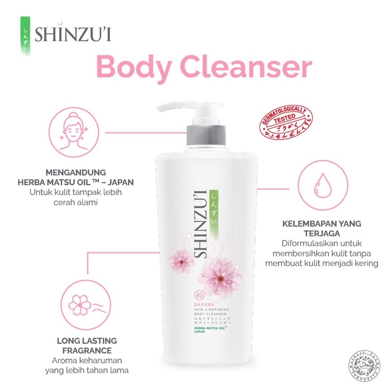 SHINZUI Body Cleanser 480 ml | Shinzui Sabun Cair Botol Pump