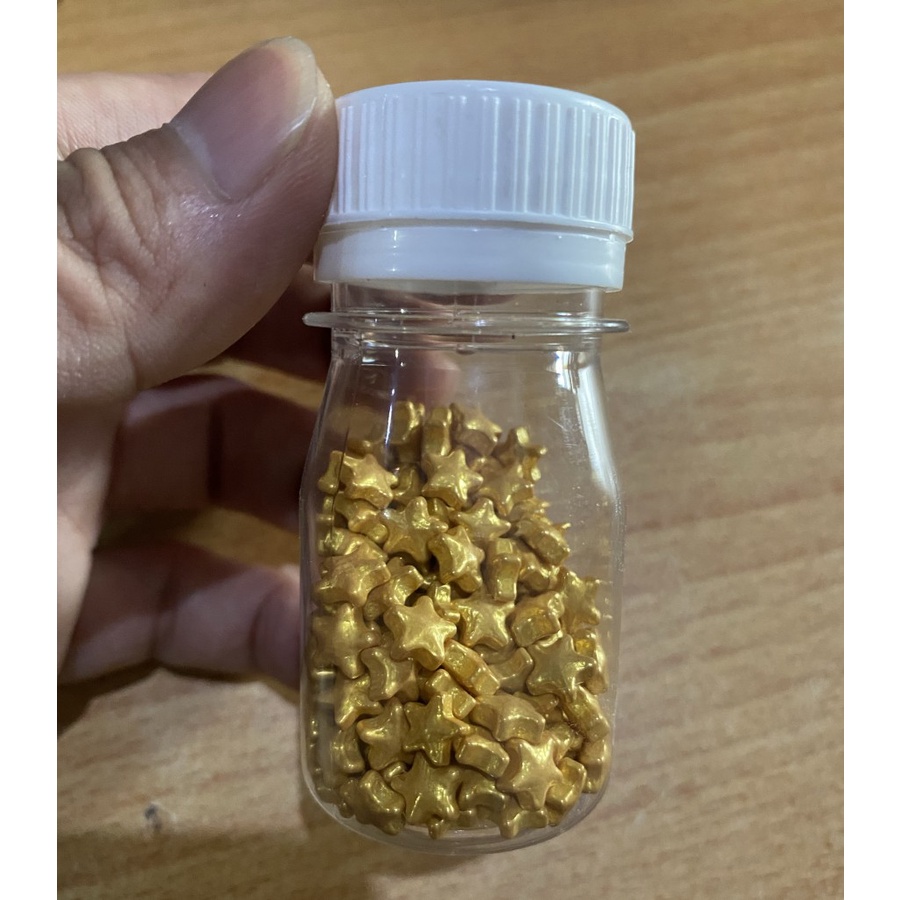 

Sprinkle Star gold bintang emas 20gr tube hiasan dekorasi kue cake decoration