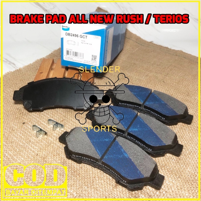 BRAKE PAD ALL NEW RUSH BENDIX - KAMPAS REM DEPAN ALL NEW RUSH TERIOS BENDIX DB 2486 GCT