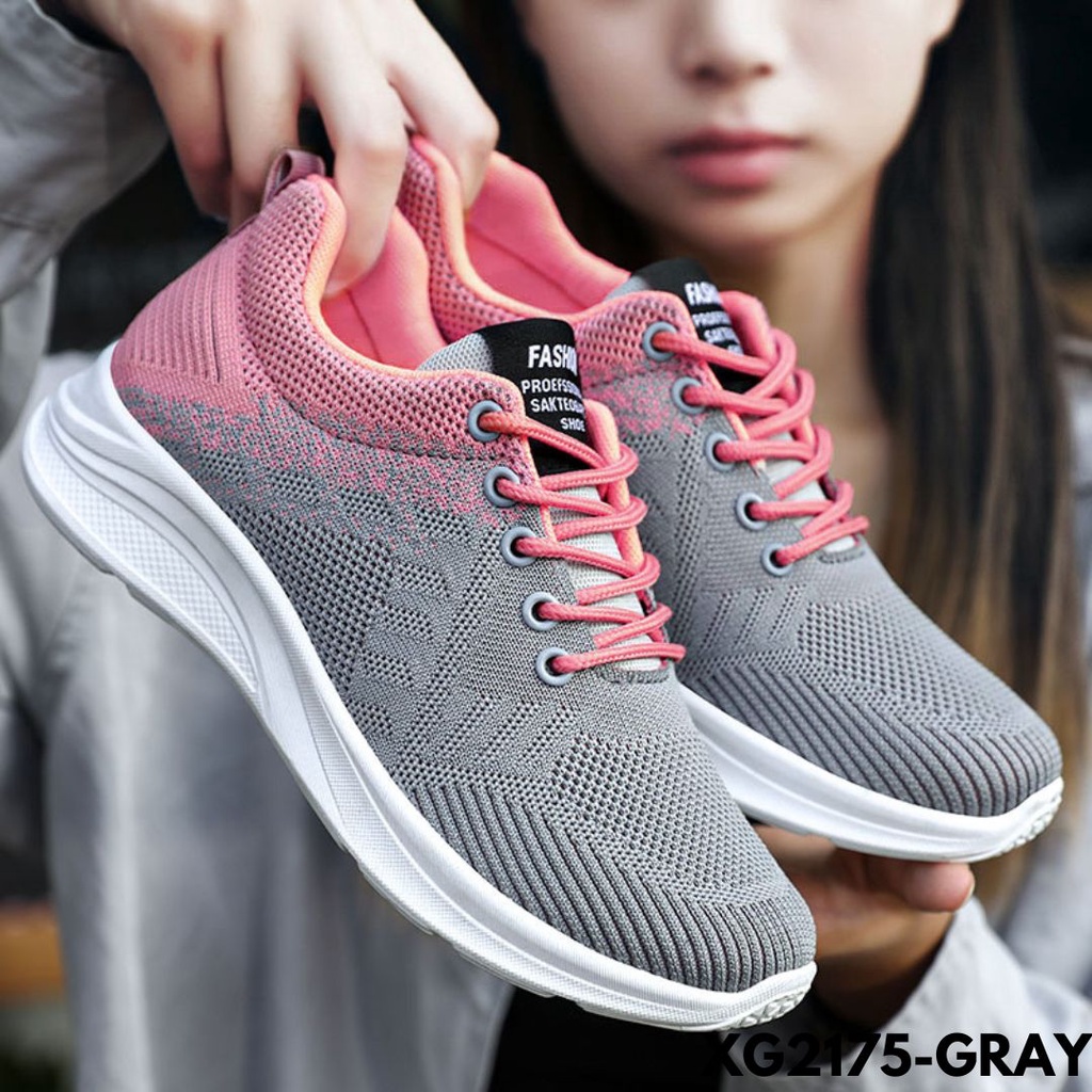 SEPATU WANITA SNEAKERS PERGI JALAN SANTAI KEREN BANGET BAHAN MESH IMPORT G2175