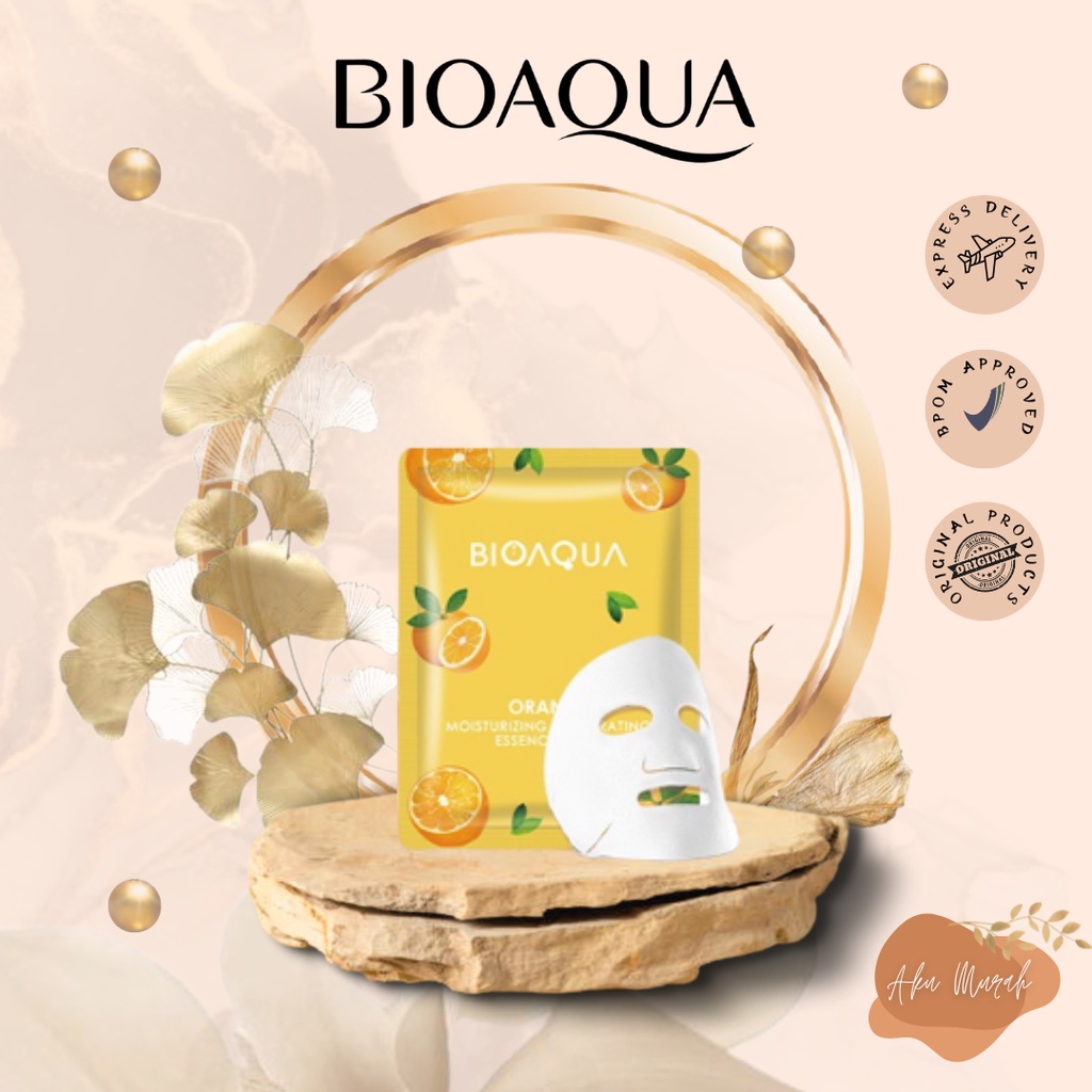 ✨ AKU MURAH ✨ BIOAQUA ''Orange Moisturizing &amp; Hydrating'' Sheet Mask Natural Plant Essence Face Masker