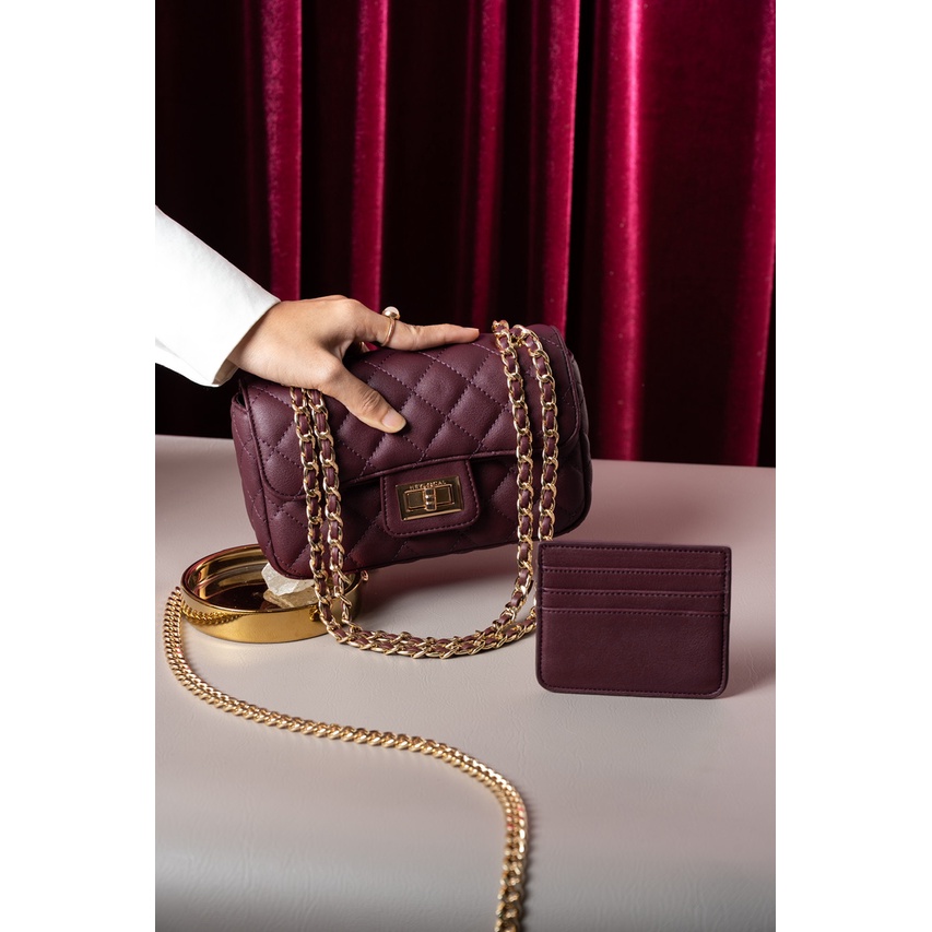 Tas Wanita Boston Classic Mini Maroon - Local.ID