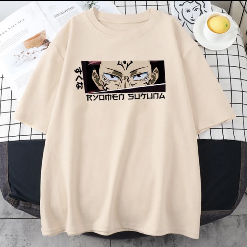 BRIGO Kaos Oversize ANIME RYOMEN SUJUNA II Kaos Jumbo Size Pria &amp; Wanita II Kaos Oversize Print DTF