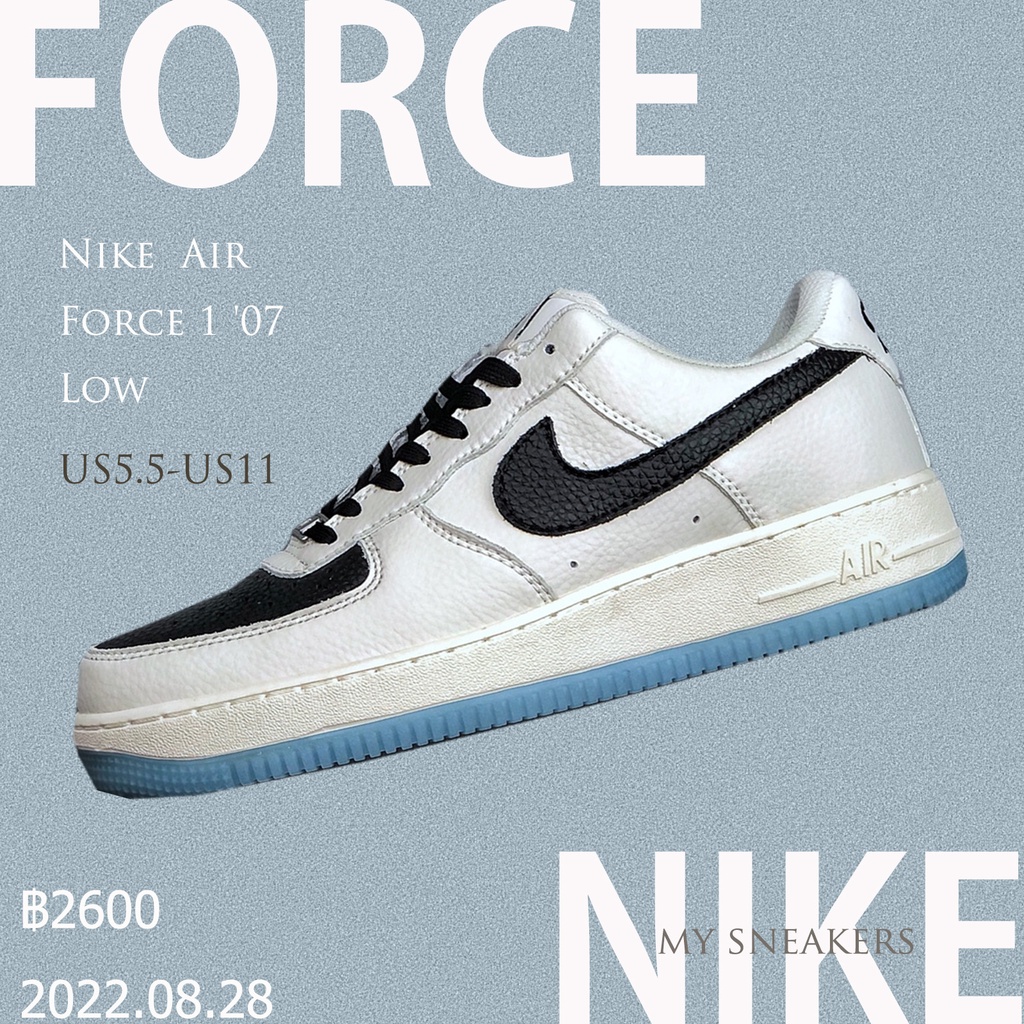 Nike Air Force 1'07 Low Black/White 100% Genuine Sports Shoes Sports Shoes Running Shoes Nike Shoes