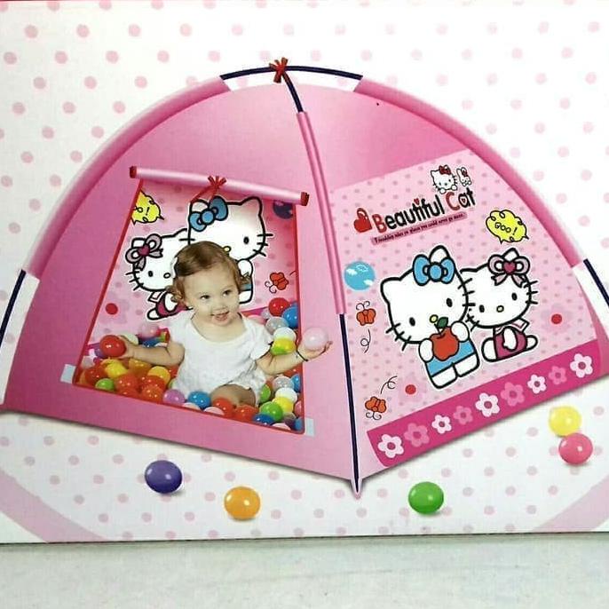 Tenda Mainan Anak Camping Hello Kitty Pink Tenda Kemah Bermain Rumahan