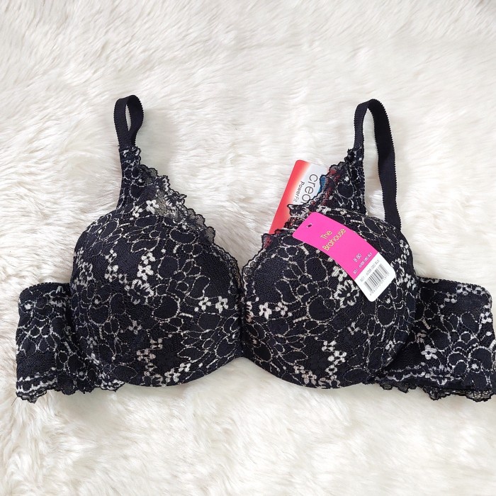 Terlaris Brahouse Push Up Bra Kawat 36B 34B Hitam Renda