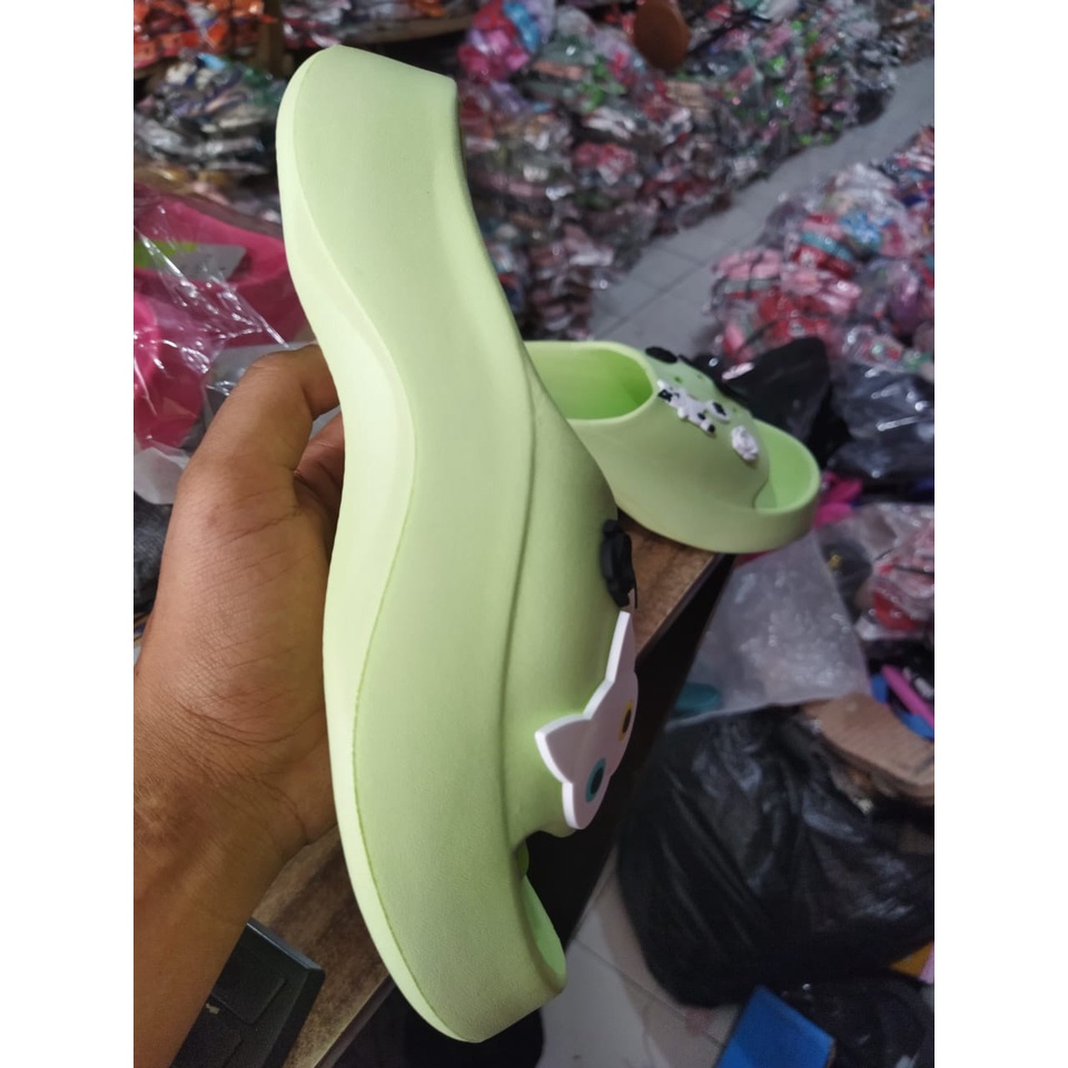 Sandal Anak Sandal Selop Wedges Clog Jelly 6002 (25-30) Wanita Rubber Empuk Eva Rubber