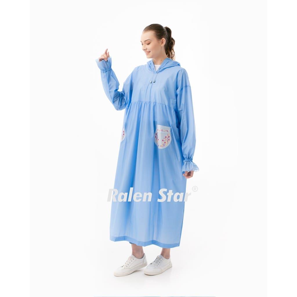 Jas hujan wanita rok gamis medira polos / ralen star / 66025