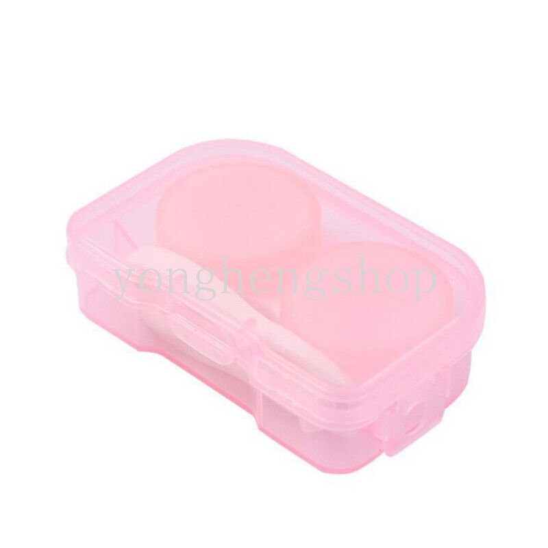 Kotak Lensa Kontak Mini Portable Warna Acak Untuk Travel