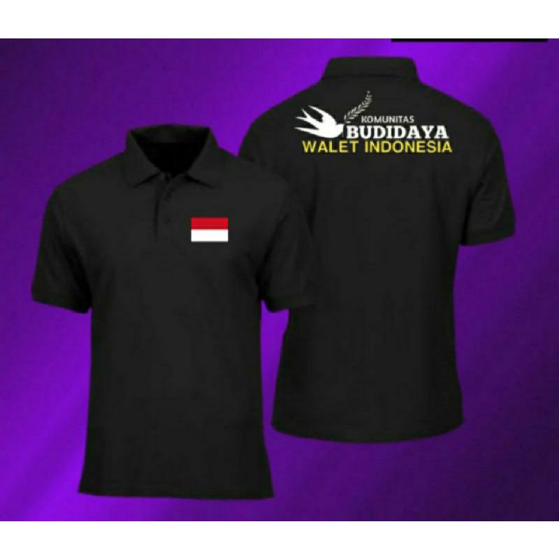 KAOS POLO BERKERAH BUDIDAYA WALET INDONESIA BAJU POLO KERAH KOMUNITAS WALET - KAOSJAKARTA.ID