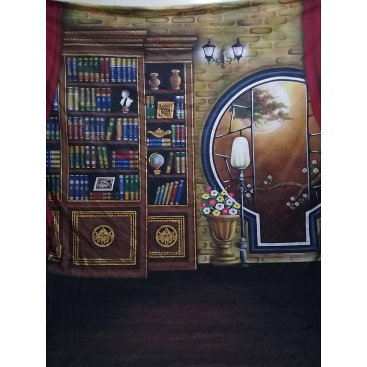 Background Rak Buku untuk wisuda 01