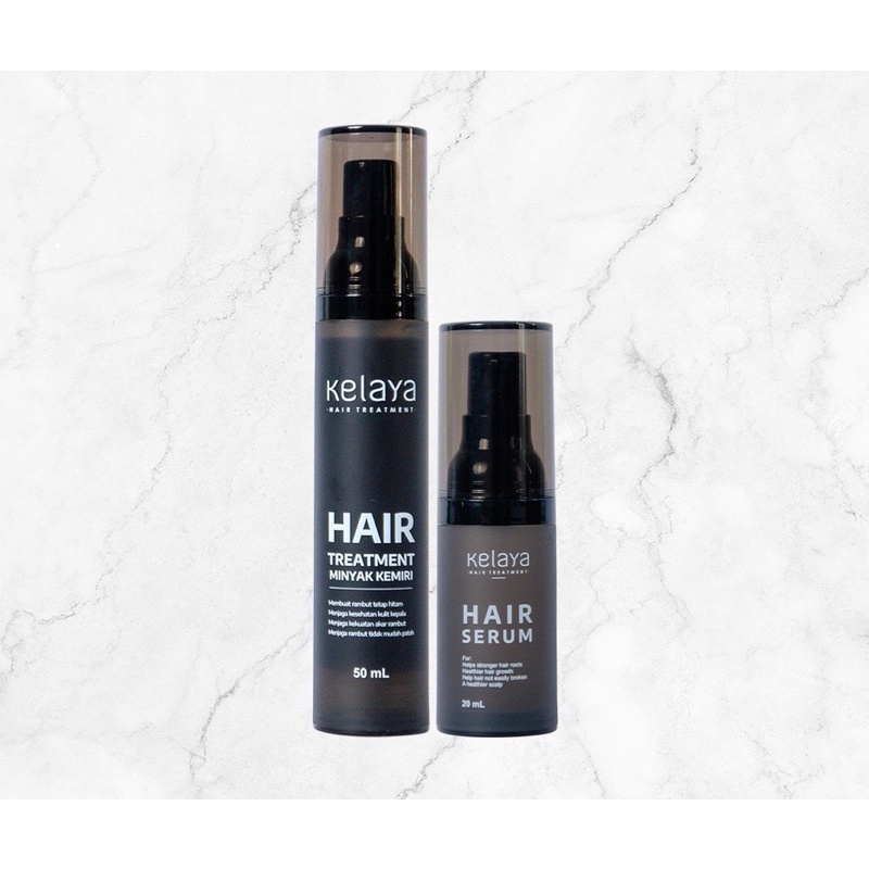KELAYA Hair Treatment Shampo250ML/Treatment Minyak Kemiri50ML/Hair Serum20ML