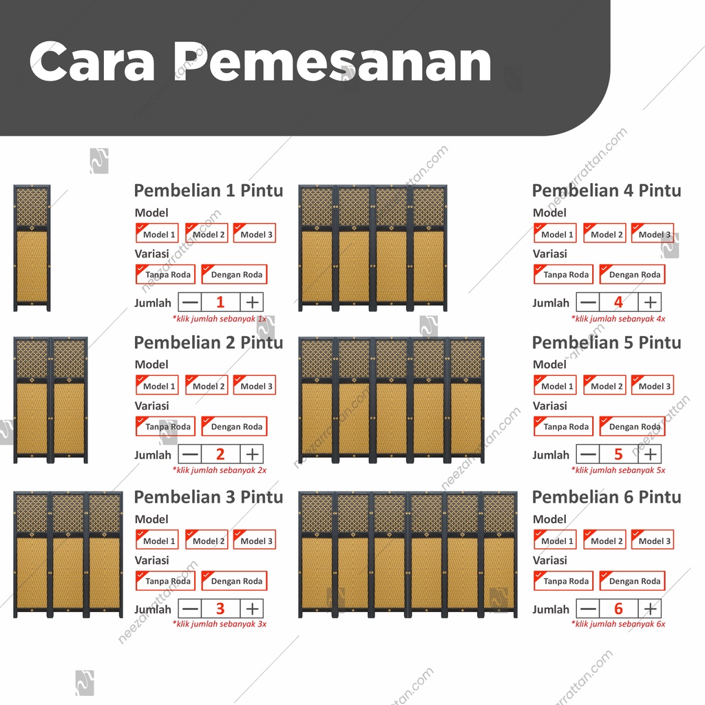 Sketsel Rotan, Pems penyekat Partisi Ruangan kantor ruang tamu