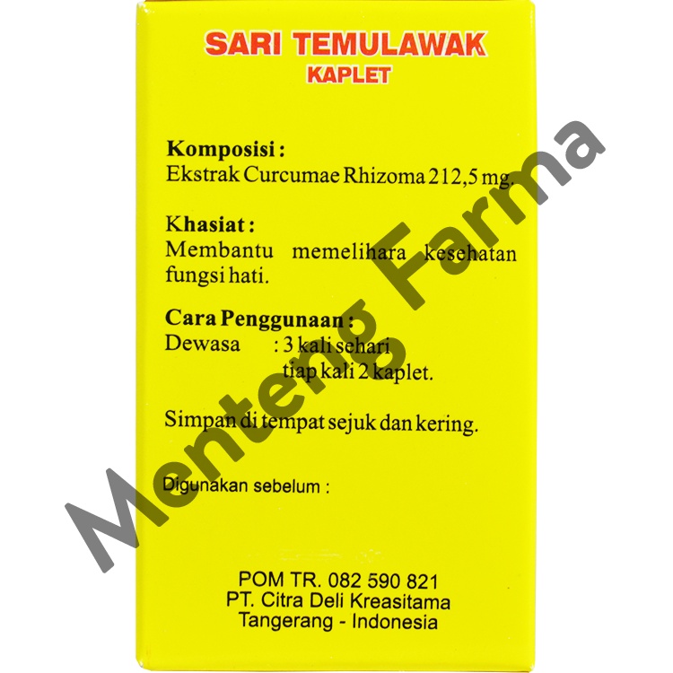 Sari Temulawak 85 Kaplet - Obat Herbal Batu Empedu dan Kesehatan Hati